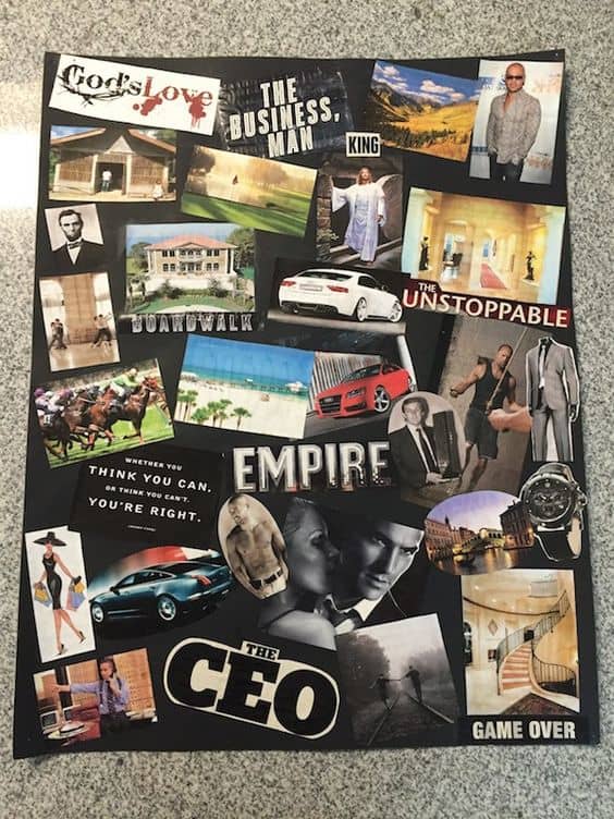 Cardboard Paper Style Visionboard