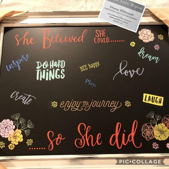 Chalk Board Vision Board