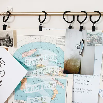 Curtain Style Vision Board